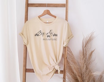 Minimalist mountain t-shirt, mountain hoodie, honeymoon, minimalist mountain sweater, mountain lover shirt, mountain pullover