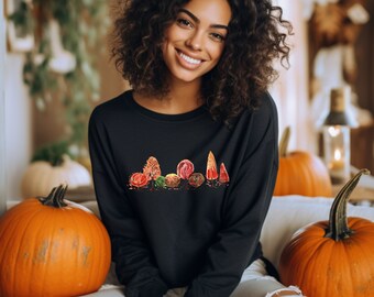 Autumn Sweater, Autumn Hoodie, cute Fall Shirt, nature sweater, minimalist sweater trees, Autumn T-Shirt, autumn motif, Halloween shirt