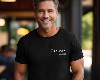 Grandpa T-Shirt personalisiert mit Name und Jahreszahl, Opa Hoodie Geschenk, werdender Opa  Ankündigung, Opa Geschenk, Cooles Opa Sweatshirt