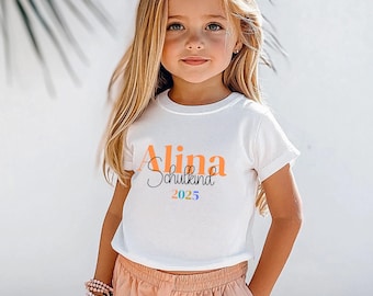 Personalized schoolchild shirt with name & year, first day of school, first grader, gift for boys and girls, first day of school 2026 gifts