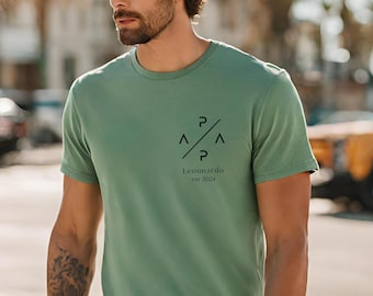 Maglietta per papà personalizzata con nome e anno, felpa con cappuccio regalo per papà, annuncio di futura nascita, festa del papà, felpa con scritta per papà