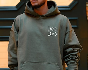 Dog Dad Hoodie, Dog Dad T-Shirt, Sweater for Him, Dog Lover, Dog Dad Hoodie, Minimalist Pullover for Dog Dad Men
