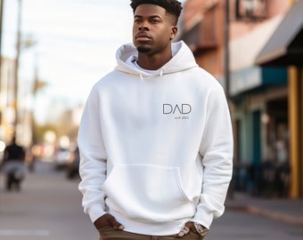 Dad Hoodie personalisiert mit Name, Vater T-Shirt Geschenk, werdender Papa Ankündigung, Vatertag, Cooles Dad Sweatshirt, bester Papa