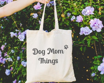 Organic cotton tote bag, dog mom, dog mom, shopping bag, summer, spiritual, cotton bag, shopping bag, jute bag, fabric bag