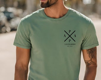 Camiseta de papá personalizada con nombre y año, regalo de sudadera con capucha de padre, anuncio de papá expectante, Día del Padre, sudadera de papá diciendo