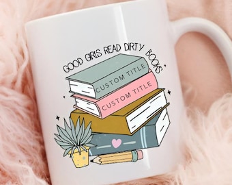 PERSONALIZED Books Mug, Spicy Bookish, Booktok Mug custom, book love gift, aestanding, booklover, book merch mug, librarian