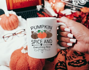 Pumpkin Spice Halloween Mug, Autumn, Pumpkin Mug, Coffee Mug, Ceramic Mug, Country House Style, Cute Coffee Mug, Thanksgiving gift, vintage