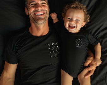 Mama Papa Mini camiseta de bebé, traje a juego para la familia, suéter de padres, bebé, niño pequeño, suéteres a juego, mamá papá mini, camisa de bebé