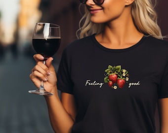 t-shirt aux fraises d’été, chemise douce pour fille, sweat à capuche esthétique, cottagecore, col d’équipage vintage pour elle, mignon, cadeau goblincore