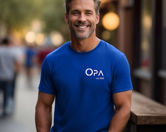 Opa T-Shirt personalisiert mit Name und Jahreszahl, Opa Hoodie Geschenk, werdender Opa  Ankündigung, Opa Geschenk, Cooles Opa Sweatshirt