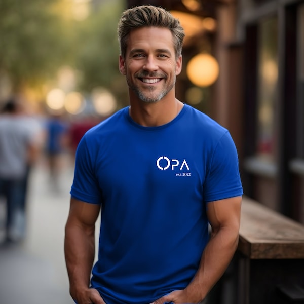 Opa T-Shirt personalisiert mit Name und Jahreszahl, Opa Hoodie Geschenk, werdender Opa  Ankündigung, Opa Geschenk, Cooles Opa Sweatshirt