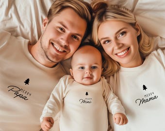 Personalized Christmas family outfit, matching mom dad mini baby, winter family outfit, T-shirts sweaters matching outfits family