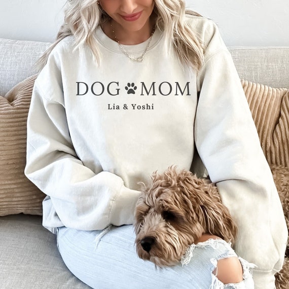 Personalized dog mom sweatshirt hotsell