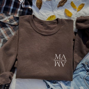 Minimalistisches Mama T-Shirt personalisiert mit Name, Mama Sweatshirt Geschenk, werdender Mama Ankündigung, Muttertag, Mama Kapuzenpullover Bild 5