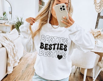 Bestie sudadera retro, camisa BFF, regalo para mejor amigo, sudadera con capucha Bestie retro, camisa de mejor amigo, regalo de cumpleaños