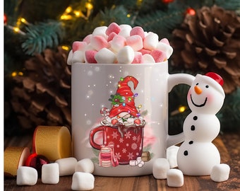 Merry Christmas mug, retro Christmas mug, Christmas mug, winter mug, Christmas mug, winter mug, cute elf mug