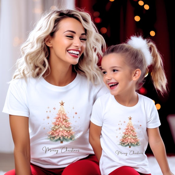 Mom and daughter matching outfits for christmas discount