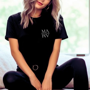 Minimalistisches Mama T-Shirt personalisiert mit Name, Mama Sweatshirt Geschenk, werdender Mama Ankündigung, Muttertag, Mama Kapuzenpullover Bild 3