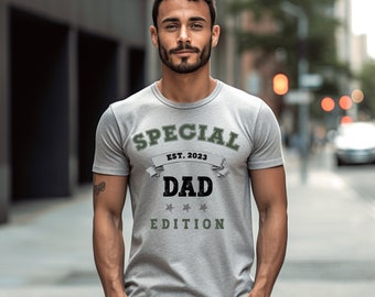 Dad Shirt personalisiert mit Datum, Vater Hoodie Geschenk, werdender Papa Ankündigung, Vatertag, Cooles Dad Sweatshirt, bester Papa