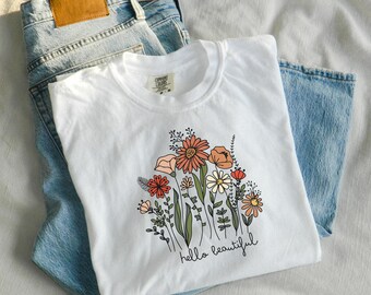Vintage Wildflowers T-shirt| Boho Cottage Core Shirt
