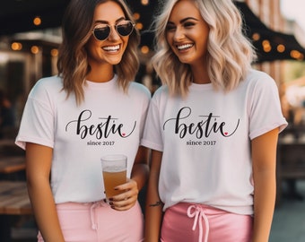 Personalisiertes Besties Sweatshirt, Datum BFF Shirt, Geschenk für beste Freundin, Bestie Hoodie, Beste Freundin Shirt, Geburtstagsgeschenk