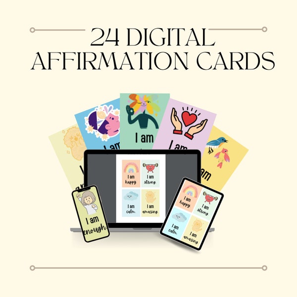 Whimsical Wonders: 24 Adorable Affirmation Cards for Kids