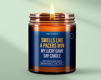 Smells Like a Pacers Win Candle, Indiana Pacers Gift, Basketball Candle, Game Day Decor, Gift For Boyfriend, Lucky Candle, Funny Candles