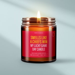 Chiefs Win Candle – Funny Football Soy Candle, Kansas City Game Day Gift, SS187