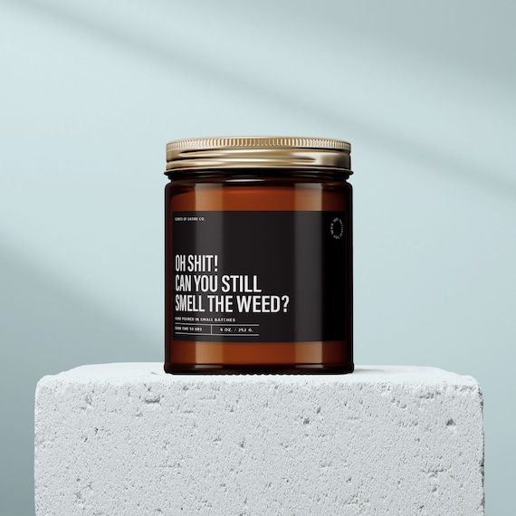 Oh Shit, Can You Still Smell the Weed Funny Candles, Cringe Candles, Home Fragrance, White Elephant Gifts, Smoker Candle, Gifts For Him,SS35
