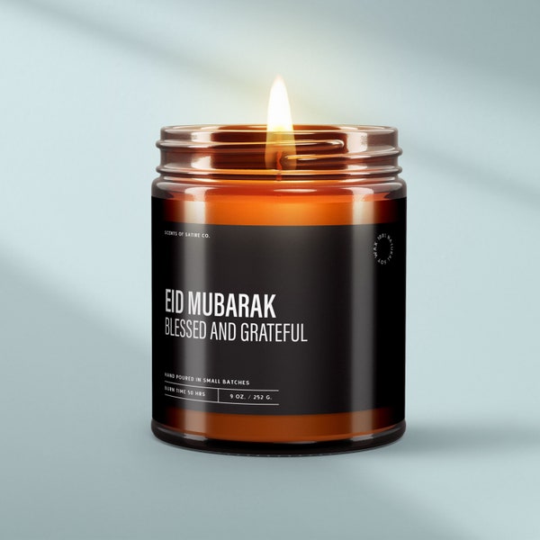 Eid Mubarak: Blessed and Grateful Candle - Illuminate Your Home with Peace & Gratitude This Eid | SS151