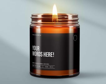 Custom Label Candles Gift - Personalized Text Candles With Customizable Labels - Funny Candles For Adults Housewarming Gift For Her - SS258