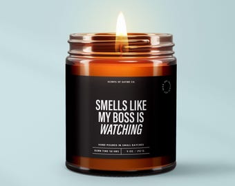 Vela divertida con aroma a "Mi jefe me está mirando" - Vela para la oficina - Los mejores accesorios de escritorio y decoración de oficina - Ideas de regalos únicos para compañeros de trabajo
