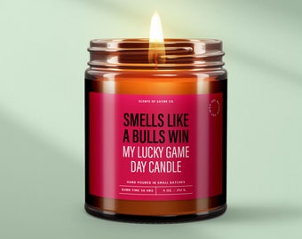 Smells Like a Bulls Win – Your Lucky Game Day Candle | Funny Chicago Bulls Gift | Perfect for NBA Watch Parties | SS223