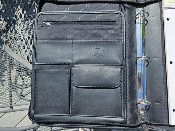 Black Faux Leather Portfolio Organizer - Avenues America - Like New View 6