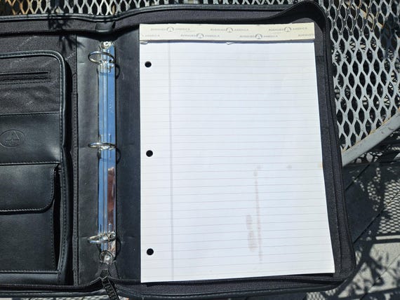 Black Faux Leather Portfolio Organizer - Avenues America - Like New View 3