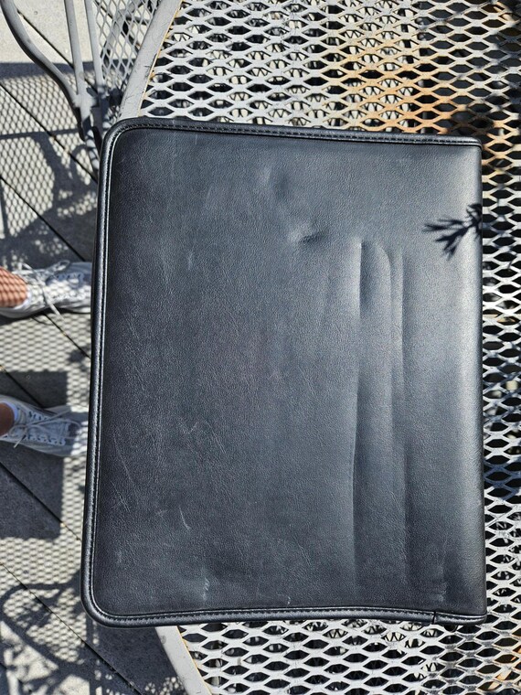 Black Faux Leather Portfolio Organizer - Avenues America - Like New View 5