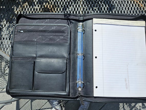 Black Faux Leather Portfolio Organizer - Avenues America - Like New View 2