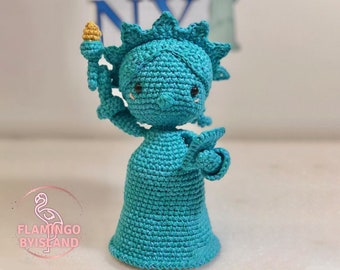 Statue of Liberty 4th July Fourth July America Amigurumi Crochet, Independence Day, Lady Liberty Inspired Plush Doll, Handmade Gift