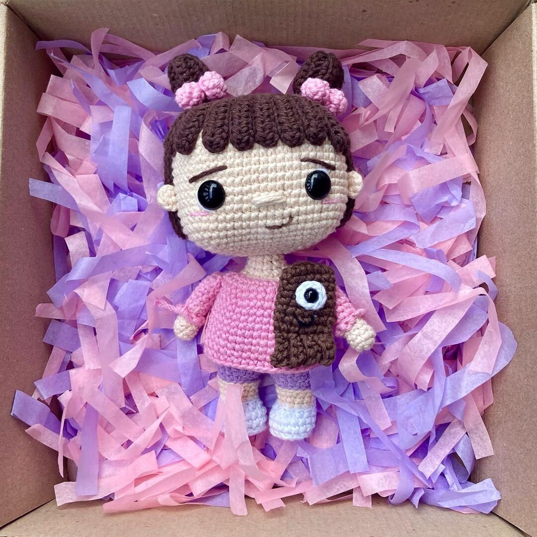 Monsters Inc. Boo Crochet, Amigurumi Crochet Toy Stuffed Plushie ...