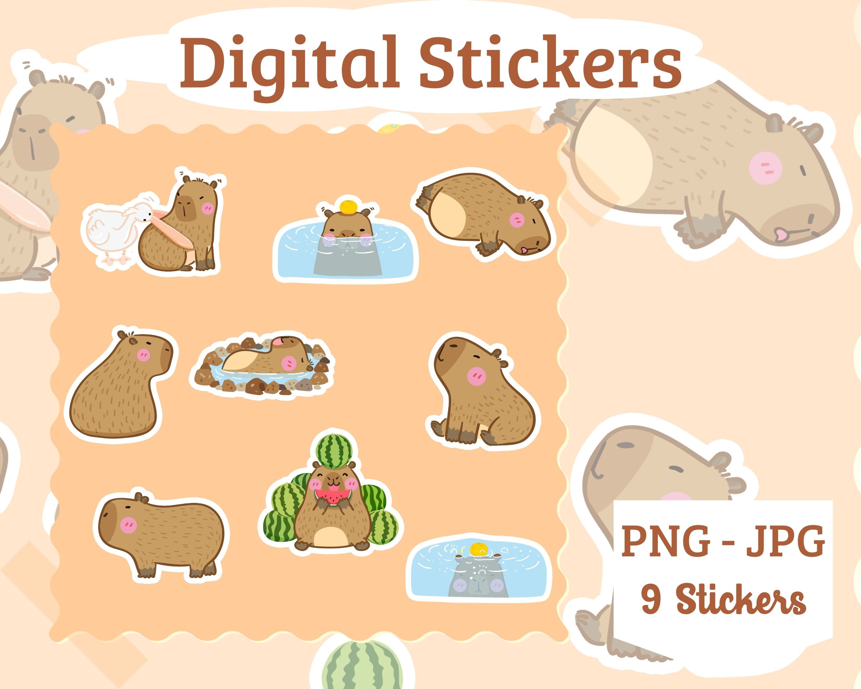 Capybara Pixel Art Sticker for Sale by michelles2321