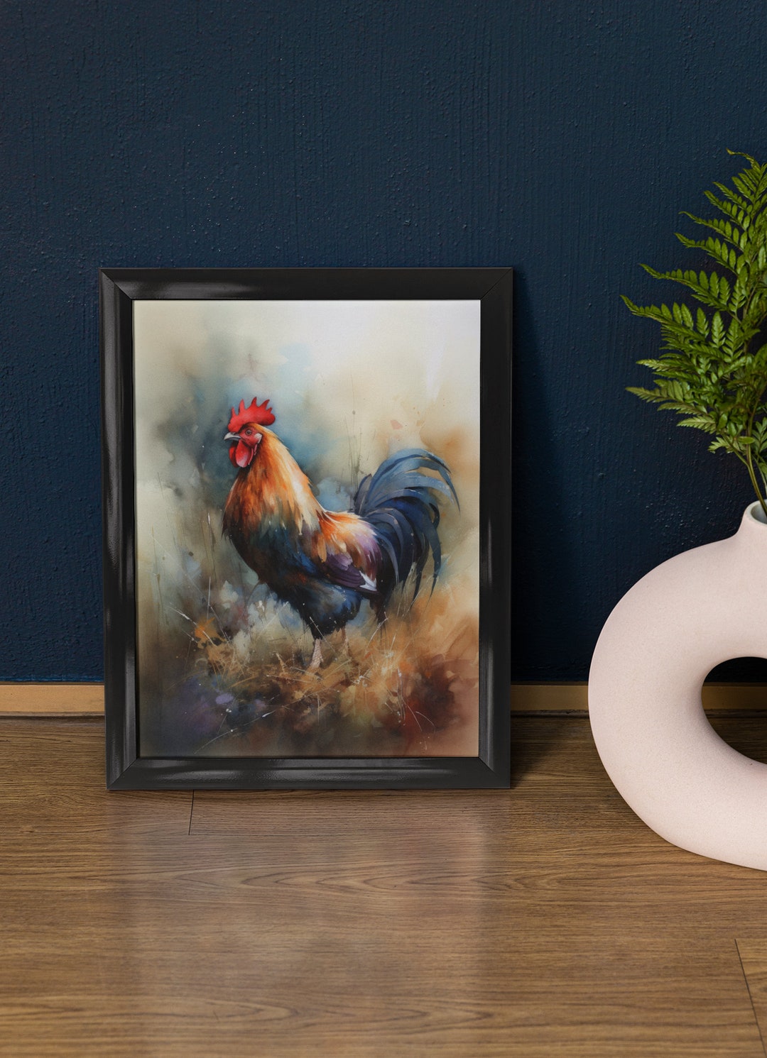 Rooster Farm Animal Art Print, Farm Décor, Farmhouse Wall Art, Barn ...