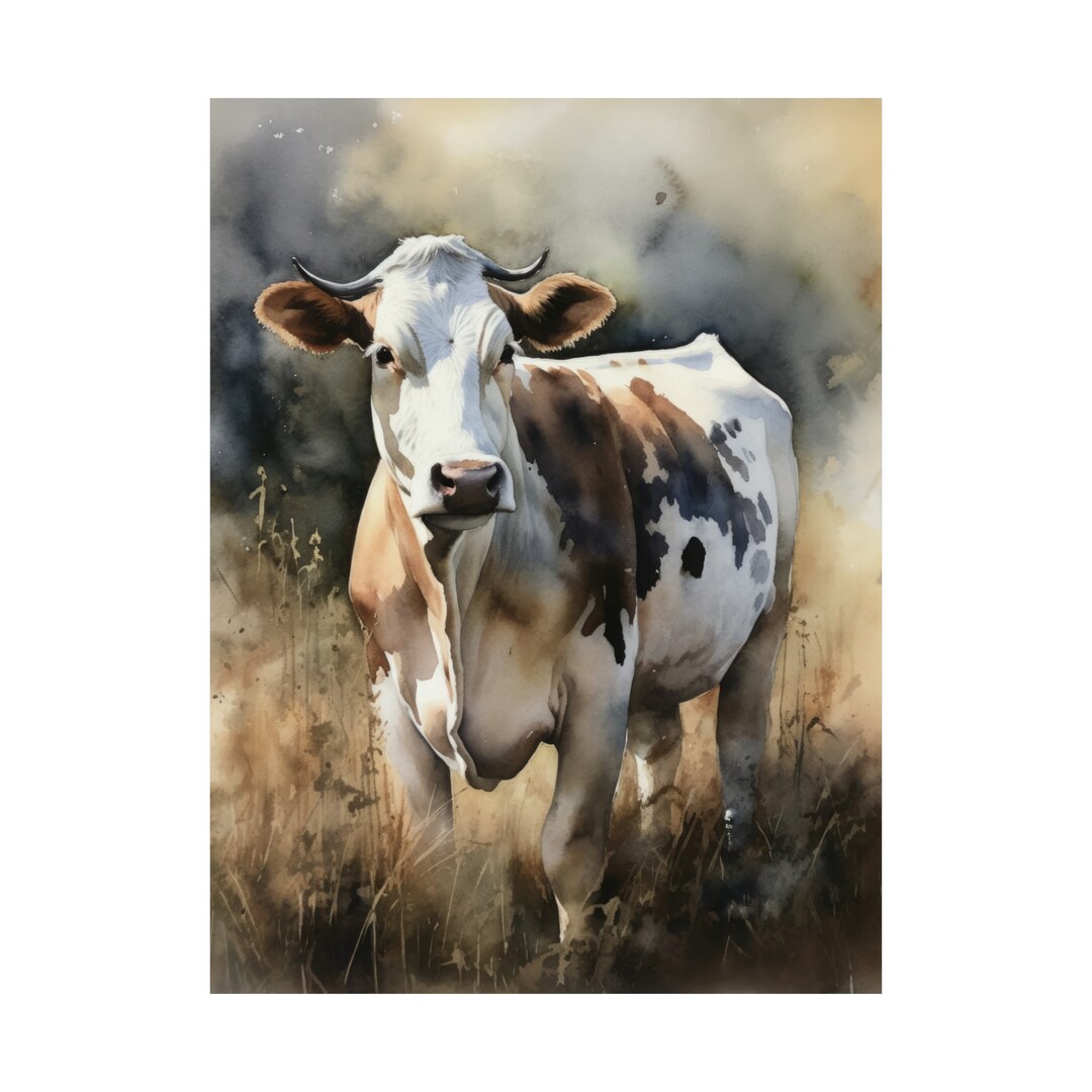 Cow Farm Animal Art Print, Farm Décor, Farmhouse Wall Art, Barn Artwork ...