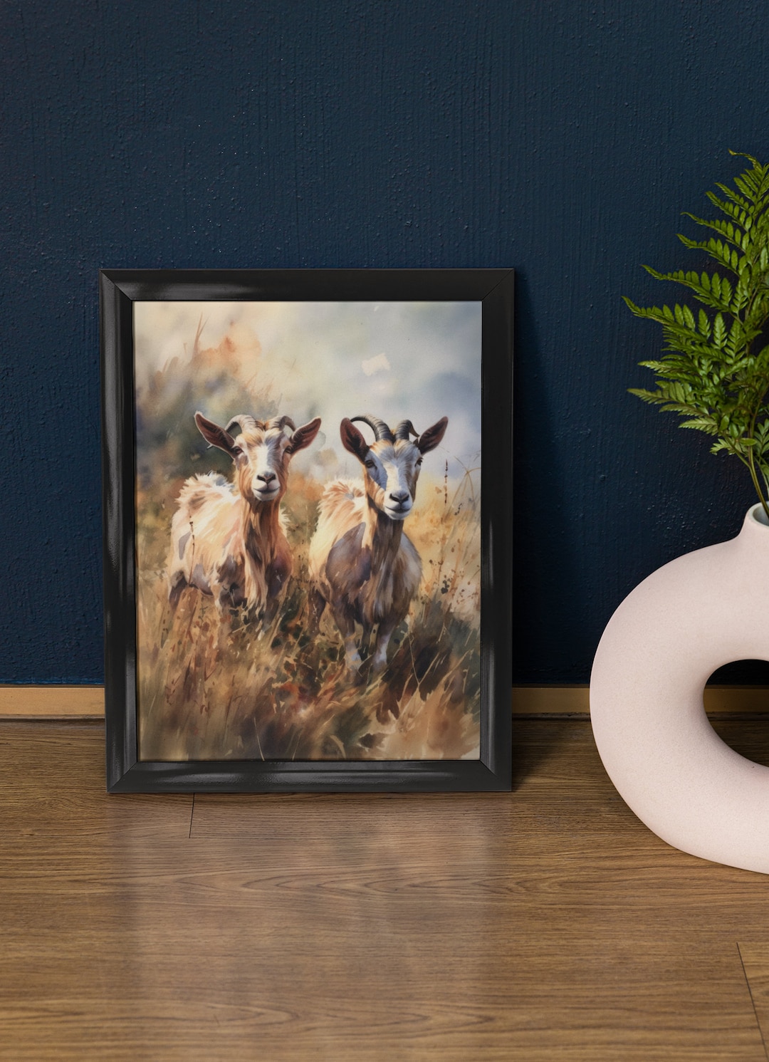 Goat Farm Animal Art Print, Farm Décor, Farmhouse Wall Art, Barn ...