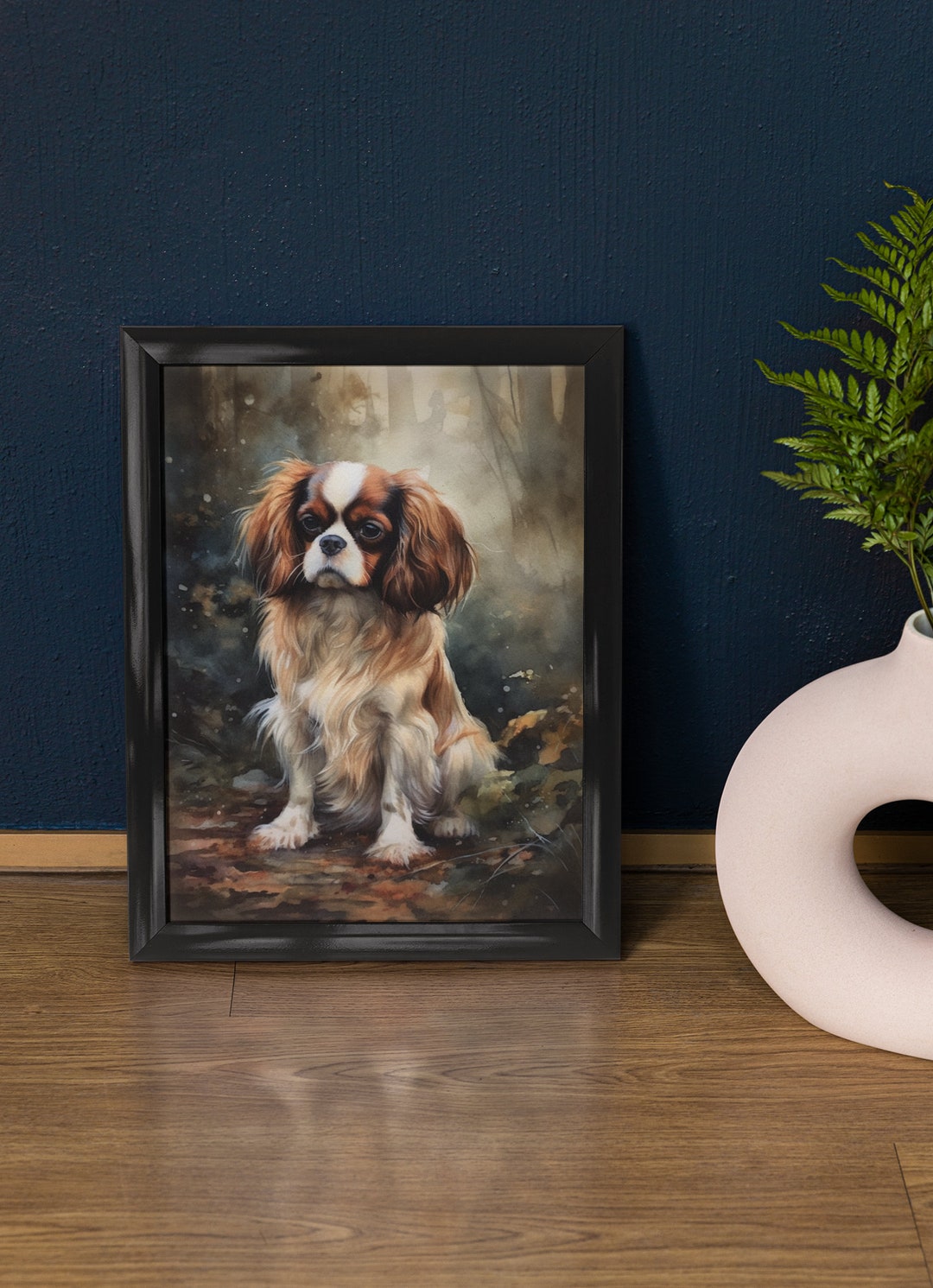 English Toy Spaniel Dog Art Print, Dog Wall Art, Animal Art Print ...