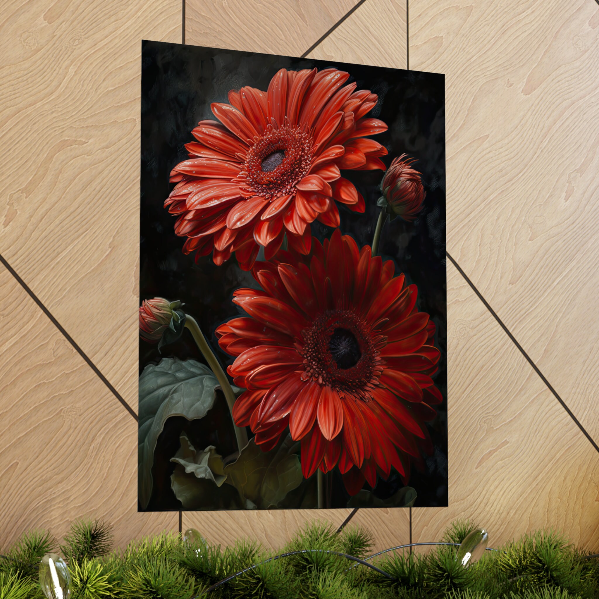 Gerbera Daisy Flower Art Print, Flower Painting, Flower Décor, Floral ...