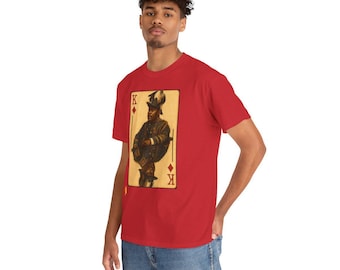 Camiseta de algodón grueso Marcus Garvey King Card: Camiseta de juego de cartas real