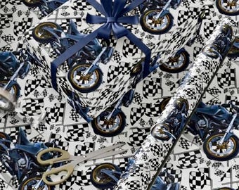 Motorcycle Wrapping Paper Motorcycle Wrapping Paper for a Motorcycle Fan All Occasion Wrapping Paper