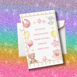 Congratulazioni Baby Card Nascita Baby Shower Card Nascita Bambino o Bambina