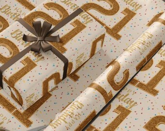 Gift Wrap 21st Birthday Wrapping Paper Milestone Birthday Celebrate 21 Happy Birthday