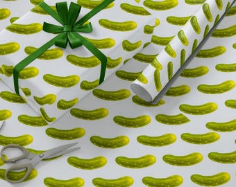Funny Pickle Wrapping Paper Gift Wrap for All Occasions Quirky Pickle Themed Gift Wrap